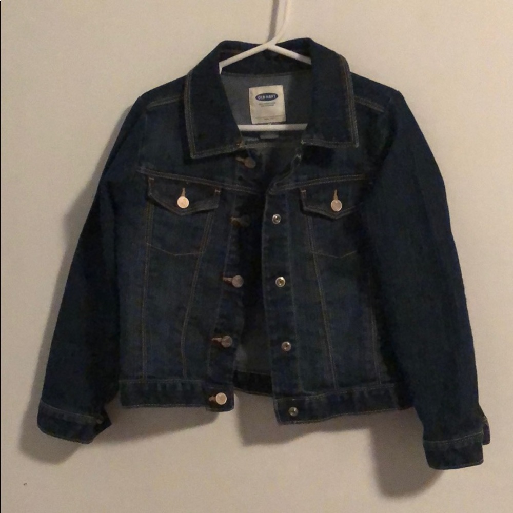 Dark wash girls denim jacket